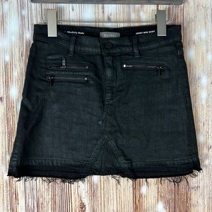 Girl’s DL 1961 Black Jenny Denim Raw Hem Mini Skirt 14